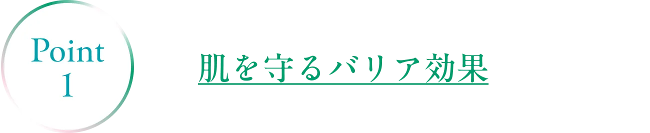 Point1 肌を守るバリア効果