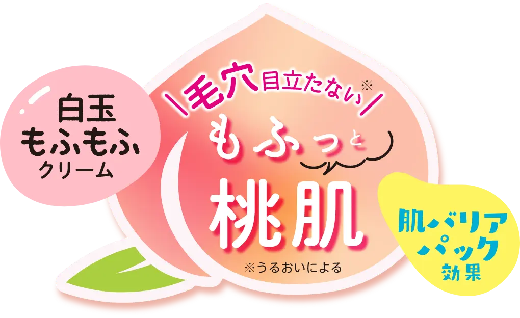 毛穴目立たない・もふっと桃肌｜もふもふ形状記憶ジェル・水分貯蔵｜モフモフレンズ オールインワン美容液ジェル